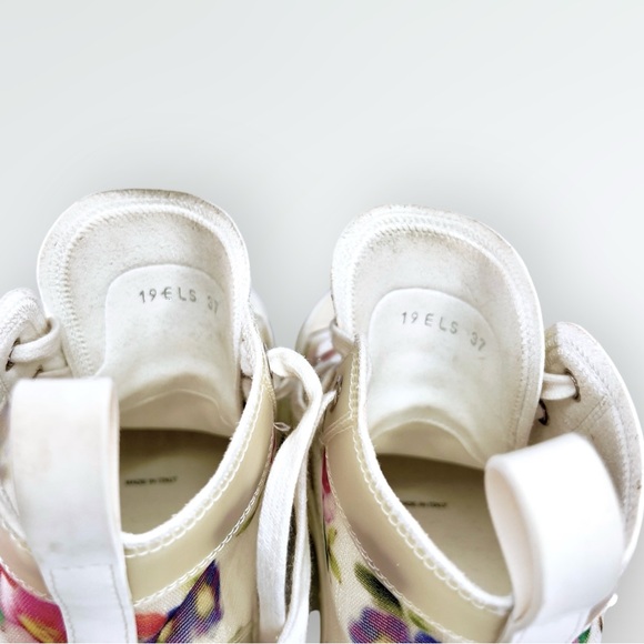 Christian Dior Technical Neutral Canvas Flower Unisex B23 High Top Sneakers - 37 - Picture 8 of 10